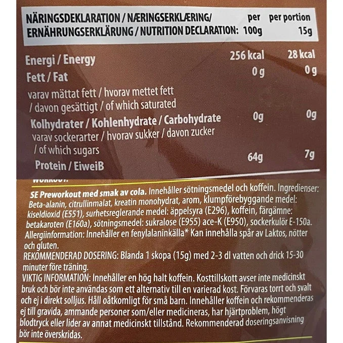 Pre-Workout Sour Cola