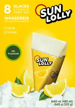 Sun Lolly Lemon 8stk
