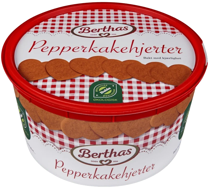 Berthas Pepperkakehjerter Økologisk 350g