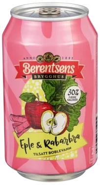 Eple & Rabarbra Tilsatt Boblevann 0.33l