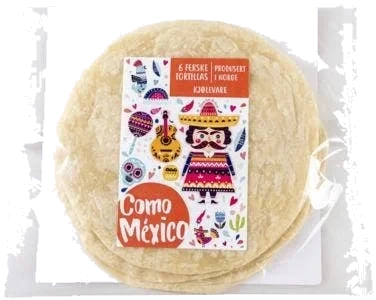 Fersk hvetetortilla