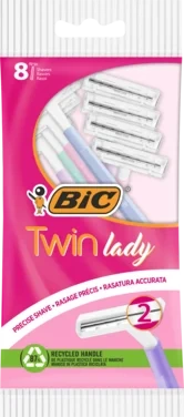 Barberhøvel Twin Lady 8-p