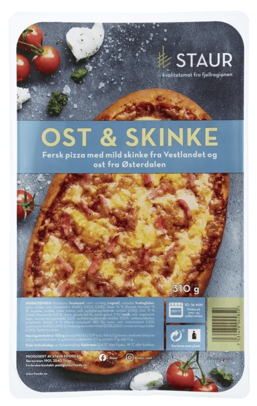 Staur Pizza Ost og Skinke 310g