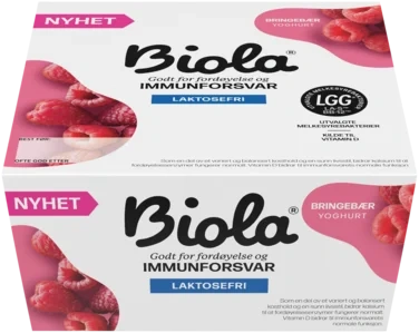 Biola Yoghurt Bringebær 4x125g