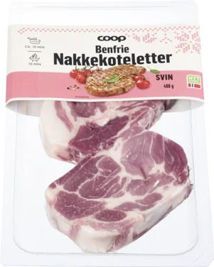 Coop Svin Nakkekoteletter u/b 400g