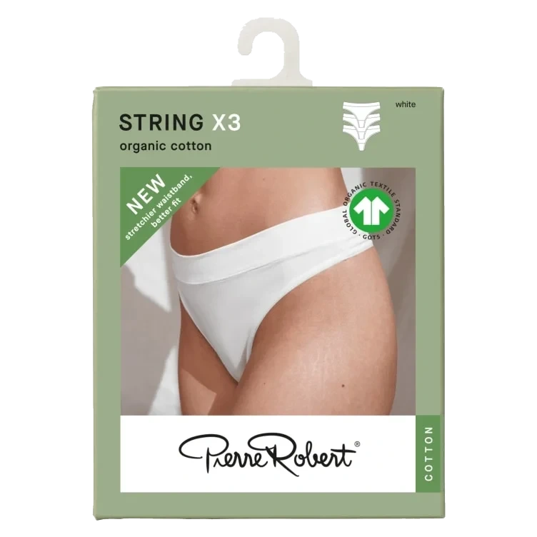 String Cotton White S 3stk Pierre Robert