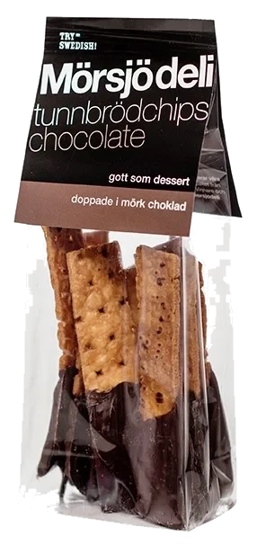 Tunnbrödchips Chokladdoppade