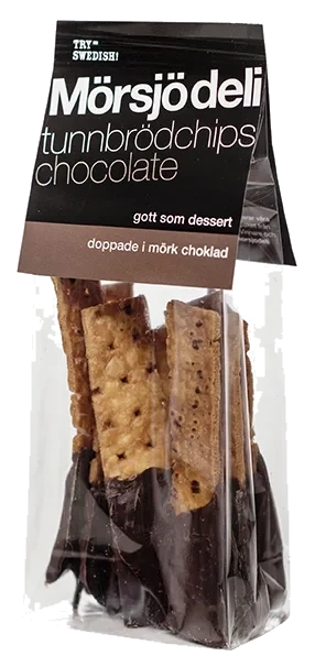 Tunnbrödchips Chokladdoppade