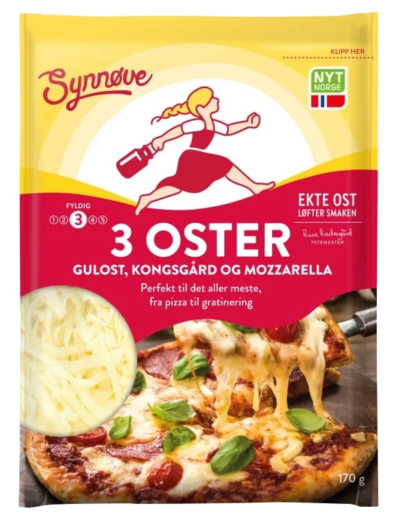 Ostemix Revet Kongsgård/Mozarella 170g Synnøve