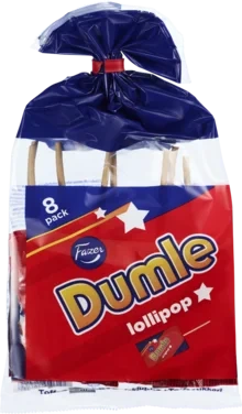 Dumle Lollipop 8pk Bag 80g Fazer