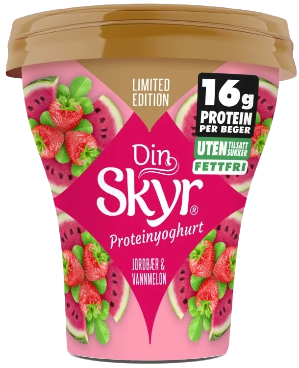 Din Skyr Jordbær&Vannmelon 160g Q