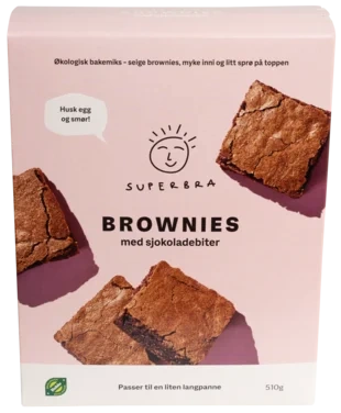 Brownies m/Sjokolad Økol 510g Superbra