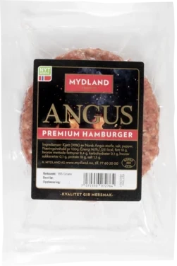 Angus Premium Hamburger 165g Fersk Mydland