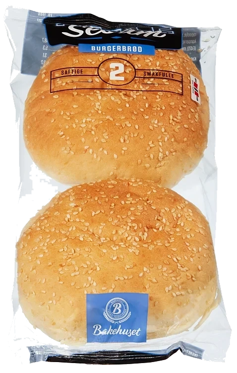 Burgerbrød Sesam 2stk 180g Reale