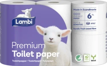 Lambi Toalettpapir Premium 6pk
