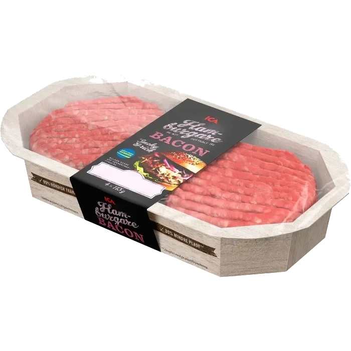 Hamburgare med Bacon 4-p 452g ICA