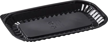 Vistopac Sort Plast Skål i R-pet 400ml Rekt 228x140x29mm