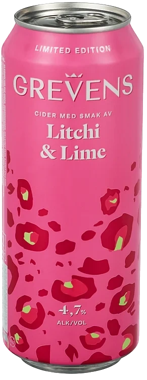 Grevens Cider Litchi&Lime 0,5l boks