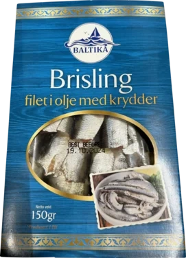 Brisling Filet i Olje 150g Baltika