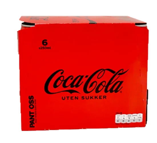 Coca-Cola u/Sukker 6x250ml