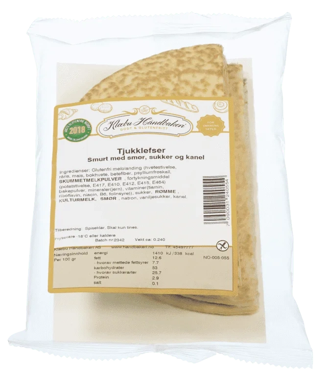 Tjukklefse glutenfri 24g0 Klæbu