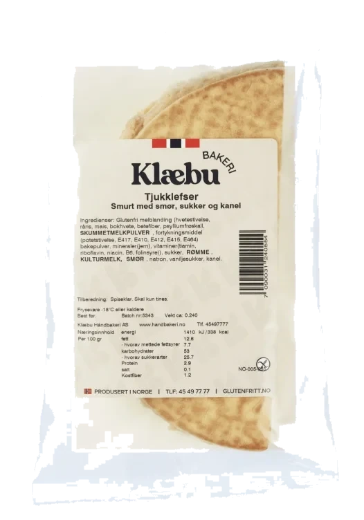 Tjukklefse glutenfri 24g0 Klæbu